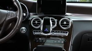 SANTINO Q3 15W Fast Car Wireless Charger For Samsung i Phones Android Infrared Sensor Car Phone Mount