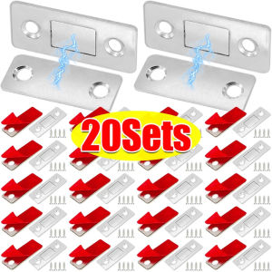 【Swan Home】20/1Set Strong Magnetic Cabinet Catches for Kitchen Closet Closer Ultra-Thin Door Magnets Stops Invisible Adhesive Drawer Magnet Catch