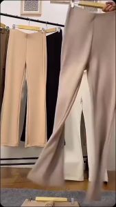 Flare Pants Scuba High Waist - Celana Scuba Panjang Cutbray Celana Kerja Wanita Terbaru