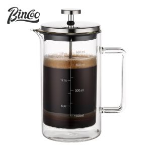 BINCOO French Press Coffee Pot with Filter Hand Brewer Home Brewing Coffee Filter Set Coffee Filter Pot 350ML/600ML