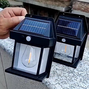 Đèn Cột Cổng Năng Lượng Mặt Trời Cao Cấp – Bộ 2 Cái Tự Động Sáng Tối Trang Trí Nhà Đẹp