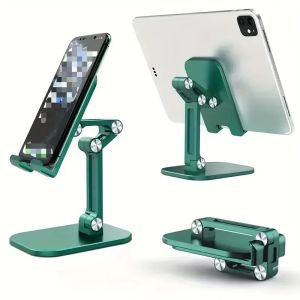 Three Sections Foldable Desk Mobile Phone Holder For iPhone iPad Tablet Flexible Table Desktop Adjustable Cell Smartphone Stand
