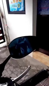 Street King Side Mirror For Motorcycle V3 Honda Click 125i V2 Anti-Glare Adjustable Blue White Lens