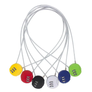 3 Digit Code Lock Extended Wire Rope Combination Lock Password Motorcycle Helmet Metal Keyed Padlock Travel Anti-Theft Locks