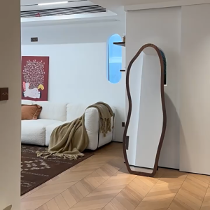 Rarus Wavy Full Length Mirror Art Decor Mirror Wall Freestanding Mirror Small Apartment Mirror Entryway Mirror