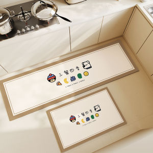 Kitchen Special Mat Set Waterproof Oil Resistant Sponge Floor Carpet Cartoon Diatom Mud Anti Slip Dirt Resistant Mat