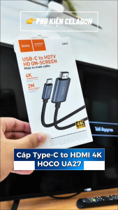 Cáp Type-C to HDMI 4K Hoco UA27 Chính Hãng Dài 2 Mét