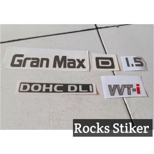 Stiker Mobil Gran Max 1.5 pick up & Gran max D Dohc DLi VVT-i / Sticker list body bak mobil gran max pickup & grandmax d dohc dli vvt-i satu set bisa Car Kendaraan