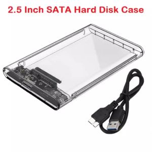 USB3.0 HDD Enclosure SSD HDD hard drive enclosure 2.5 inch  Serial Port SATA SSD Hard Drive Case external SSD docking station super fast Data transfer Support UASP LED indicator tool-free USB cable included