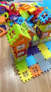 AODUOYAYA 70/140/210PCS Kids DIY House Building Blocks Large Particle Block Wall Window Model Assemble Blocks