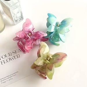 Kẹp tóc bươm bướm kẹp tóc hình bướm vân đá màu Gradient kẹp tóc dễ thương phong cách Hàn Quốc