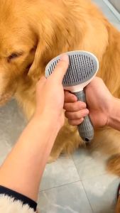 【COD】Sisir Kucing Bulu Rontok Sisir Kucing Tombol Otomatis Sisir Anjing Perlengkapan Kucing Peliharaan sisir kucing untuk bulu perontok | pet hair removal
