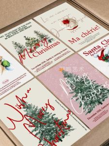 Christmas Greeting Card Cute Baking Handwritten Message Card Ins Style Festive Supplies Perfect Gift for Christmas Celebration