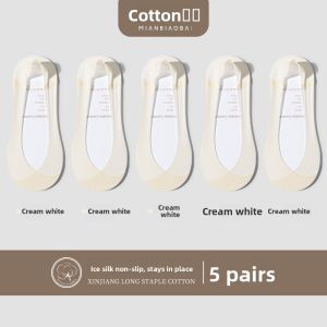 MIANBIAOBAI | Ultra Thin Invisible Socks for Women Summer Cotton Anti-Slip