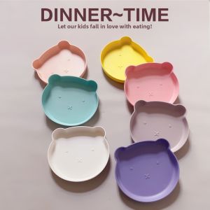 Food-Grade Cartoon Bear Childrens Dinner Plate
