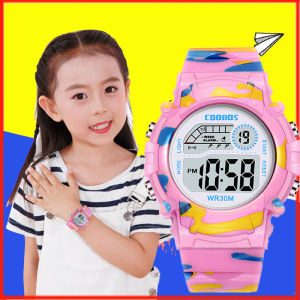 Childrens Waterproof Electronic Wristwatch Cartoon Style Boys And Girls Digital Display Watch with Alarm Calendar Features