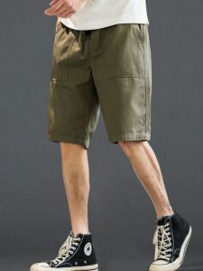 Parka Shorts Men Summer Thin Breathable Athleisure Middle Pants Trendy All-Matching New Product Army Green Fifth Pants