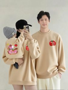 Family Matching Loose Fleece Hoodies for Winter and Autumn