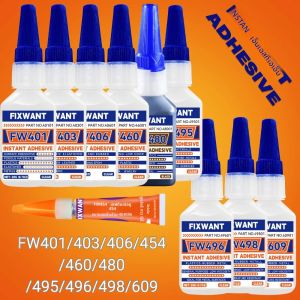 กาวทันที FW401/403/406/454/460/480/495/496/498 - กาว CA Super Strong สําหรับ DIY ซ่อมแซม งานฝีมือ โลหะ พลาสติก Rubberr