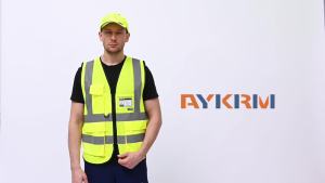 AYKRM 21 Colour （XS-8XL) Hi Vis Viz High Visibility Reflective Zip Pocket Security Waistcoats Jacket Workwear Vests