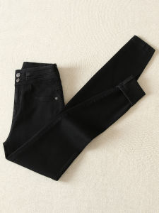 High Waist Stretchy Womens Jeans La Chapelle Autumn Black New Style Casual Slim Fit Pencil Pants Long Pants Ladies Jeans