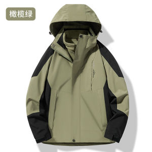 Men Women Jackets Loose Fall Winter Leather Jackets Outdoor Windbreakers Detachable Fleece-lined Cotton Jackets Hooded Jackets