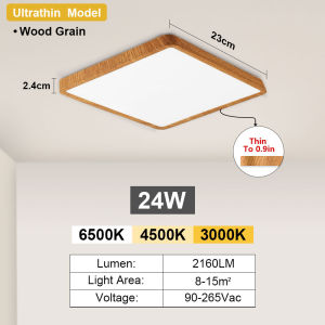 24/36W LED Ceiling Light European Minimalist Style Square Indoor Hall Lighting White/Wram Light 3240 Lumens 110-260V Living Room