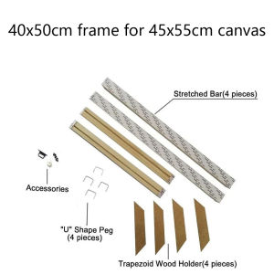 24 Sizes Modern Wood Canvas Frame Wooden Frames Wooden Photo Oil Painting Canvas Diamond Painting Frames Canvas Wood Wall Frame