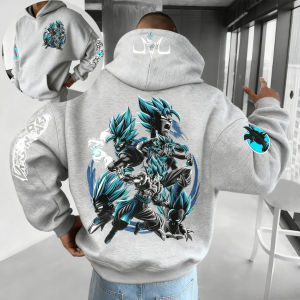 เสื้อฮู้ดดราก้อนบอลมาสเตอร์โรชิฮาราจูกุสตรีทแวร์ - เสื้อสเวตเชิ้ตวินเทจโอเวอร์ไซส์สำหรับทุกเพศ