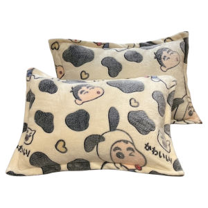 Cartoon Xiaoxin Winter Milk Fiber Pillowcase Fleece-lined Pair For Home Coral Fleece Single Pillow Suit Single Winter