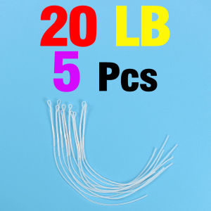 MNFT 5Pcs Tear Resistant Fly Line Loop Connectors Durable Nylon Braided Leader 20/30/50LB Fly Fishing Loop Connector