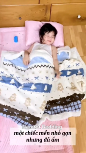 🌕NGỦ SAY🌕 Mền Lông Cừu Nhỏ Gọn 1mx1m5 Nhập Khẩu Chăn Cho Bé Mền Ngủ Văn Phòng Sofa Du Lịch