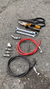 Dây dầu Hel Bấm đầu INOX 45 độ cho các loại xe máy.