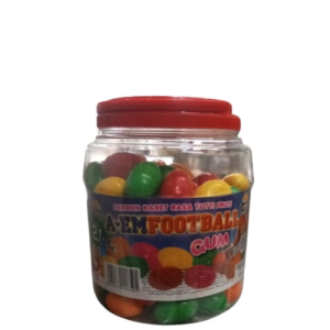PERMEN JADUL BULAT  A-EM FOOTBALL RASA TUTTI FRUTI 500 GRAM ISI 100 PCS