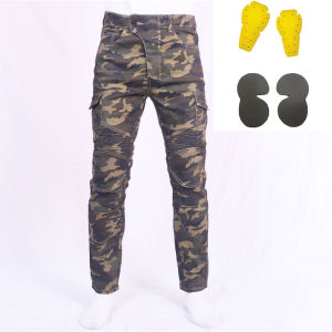 Quần Jean Đi Xe Máy Ngụy Trang Rừng Amikaji Dành Cho Nam Chất Liệu Co Giãn Có Lớp Bảo Vệ Thích Hợp Cho Đua Xe Đường Trường Ngoài Trời