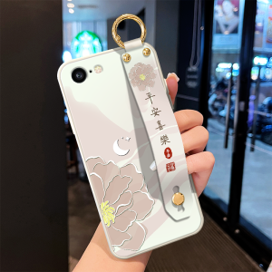 Applicable to Apple 8 Phone Case iPhone New Arrival 8plus Classy 7 Flowers 7Plus Drop-Resistant 6S Soft 6SPlus Protective Case 6 Ping An 6plus Joy Wrist Strap Bracket Crossbody Strap Neck Rope