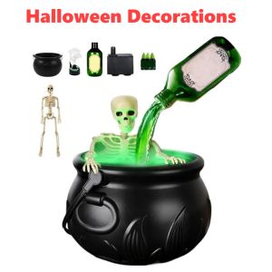 Halloween Decoration Wizard Bowl Magic Float Bottle and Diffuser Halloween Horror Skeleton Ghost Ornaments Haunted House Props