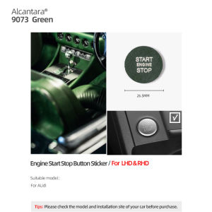 For Audi A4 B8 B9 A5 A6 A7 C7 Q3 Q5 8R S3 Made of Alcantara Engine Start Stop Button Trim Sticker Car Interior Accessories