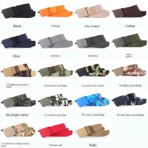 3.8cm 110cm/120cm High Quality Camouflage  Belt Men Outdoor Sports Training Jeans Canvas Belt Fashion Luxury Brand Nylon Belt