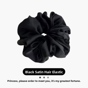 NING ZHOU | Black Satin Elastic Hair Tie