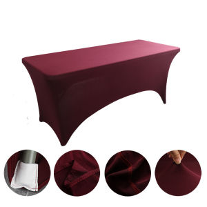 Trendy Elastic Black Table Cover Thick Square