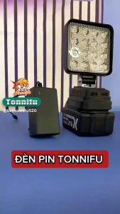 Tonnifu Đèn LED Siêu Sáng Sử Dụng Pin Công Suất LớnĐèn Tích Điện Đèn Chiếu Xa Dùng Chân Pin
