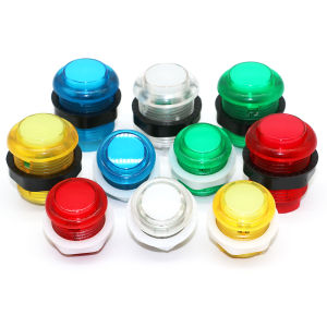 Game Lighting Push Button 5v Led Illuminated Clear Buttons For DIY Arcade Joystick Controller Coin Game Vending Machine Cabinet