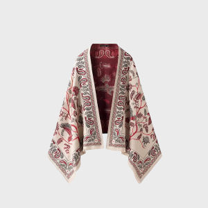 BILLI ZILLY | Warm Knitted Double-Sided Shawl Womens Office Scarf Spring Summer Fashionable High-End Air Conditioned Sweater Accessory