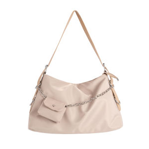 Large Capacity Womens Tote Bag Fashionable Chain Underarm Commuter Bag for Class And Work Single Shoulder Bag Casual Style