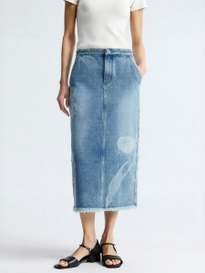 Eastern Light | Cotton Denim Skirt
