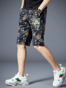 กางเกงขาสั้นทรงสปอร์ตทรงบางสำหรับผู้ชาย ทรงห้าส่วน ผ้าไหมน้ำแข็ง ทรงลำลอง กางเกงขายาว ทรงลำลอง ทรงลำลอง ทรงลำลอง