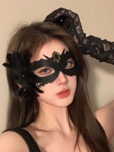 หน้ากาก Cosplay วันฮาโลวีน ขนสีดำ ผีเสื้อ ดอกไม้ หน้ากากปาร์ตี้ แต่งหน้า การแสดง ตัวละคร กระต่าย ถ่ายรูป