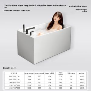 Deep Soaking Acrylic Bathtub
