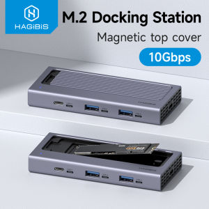 Hagibis M.2 SSD Enclosure Compatible With M.2 NVME and M.2 SATA hard drives Supports 2230 2242 2260 2280 Size With USB C HUB 10Gbps USB 3.1 USB C  For MacBook Pro iPhone15 Pro Max Mac Mini Windows